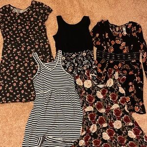 Multiples Black and Floral Kids Dress Collection